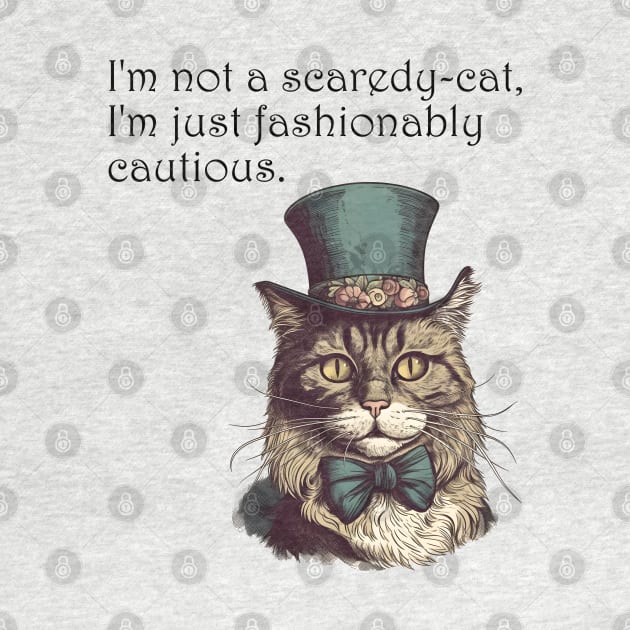 Fashionably Cautious Feline by BalderdashBTQ